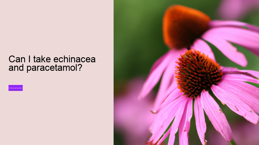Can I take echinacea and paracetamol?